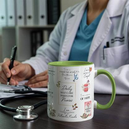 Nurse Daily Affirmations Accent Mug - 11oz, 15oz