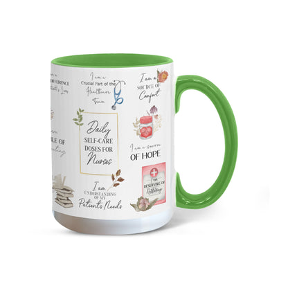 Nurse Daily Affirmations Accent Mug - 11oz, 15oz