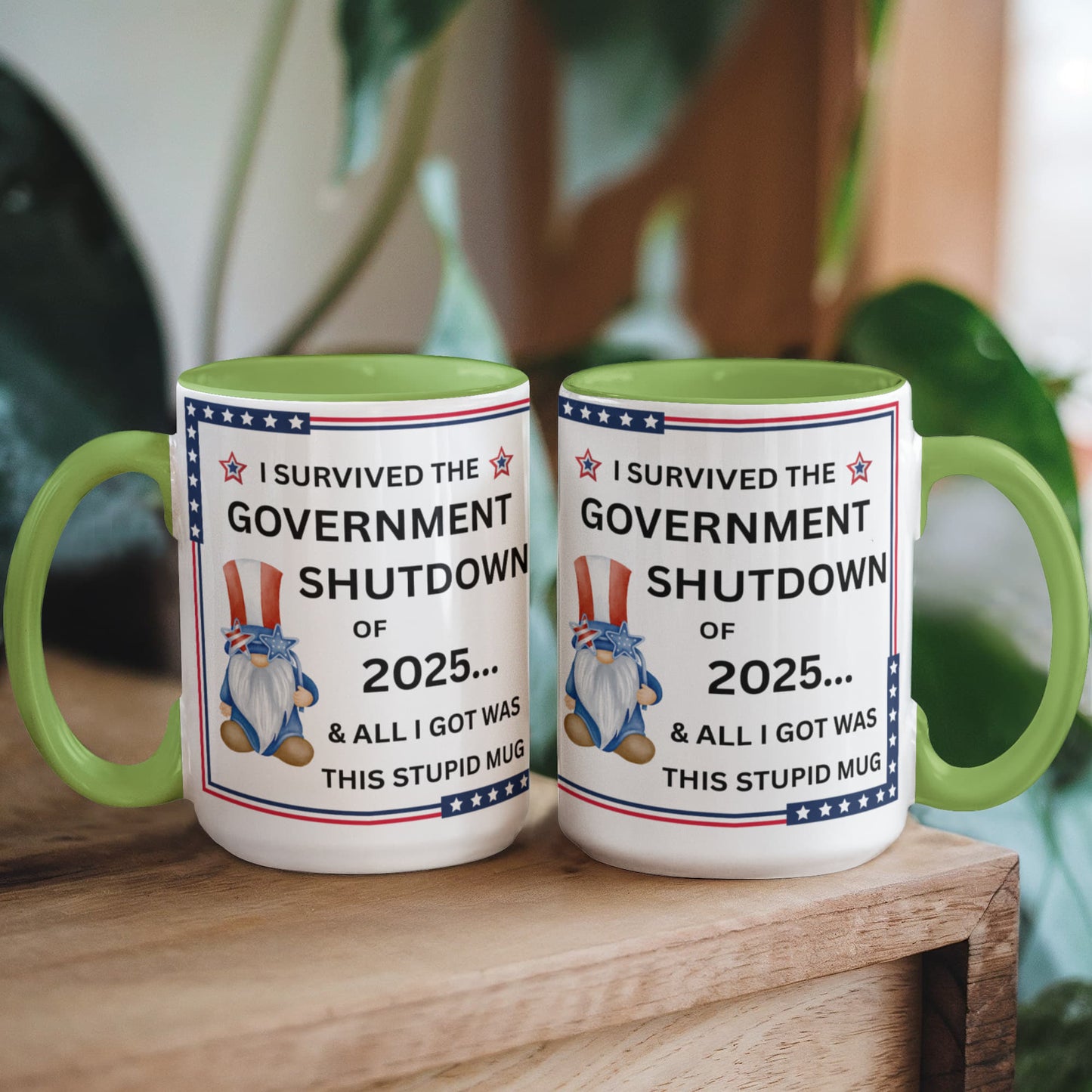 Government Shutdown Survivor Mug - 11oz, 15oz