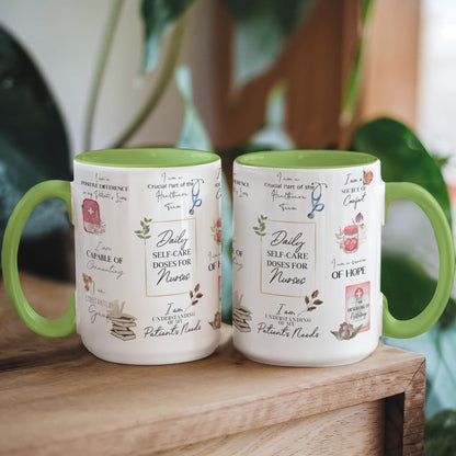 Nurse Daily Affirmations Accent Mug - 11oz, 15oz