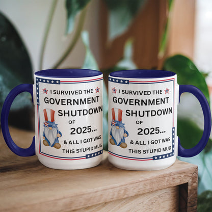 Government Shutdown Survivor Mug - 11oz, 15oz