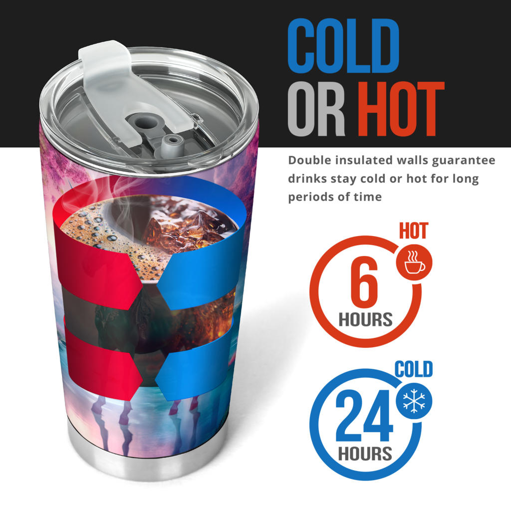 Unicorn Tumbler 001 - Insulated Hot & Cold Tumbler 20oz or 30oz