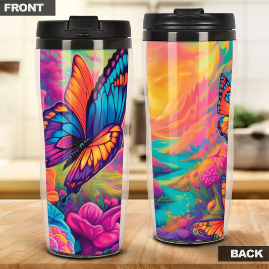 Butterfly Coffee Cup 001 - 10oz Insulated Hot Tumbler