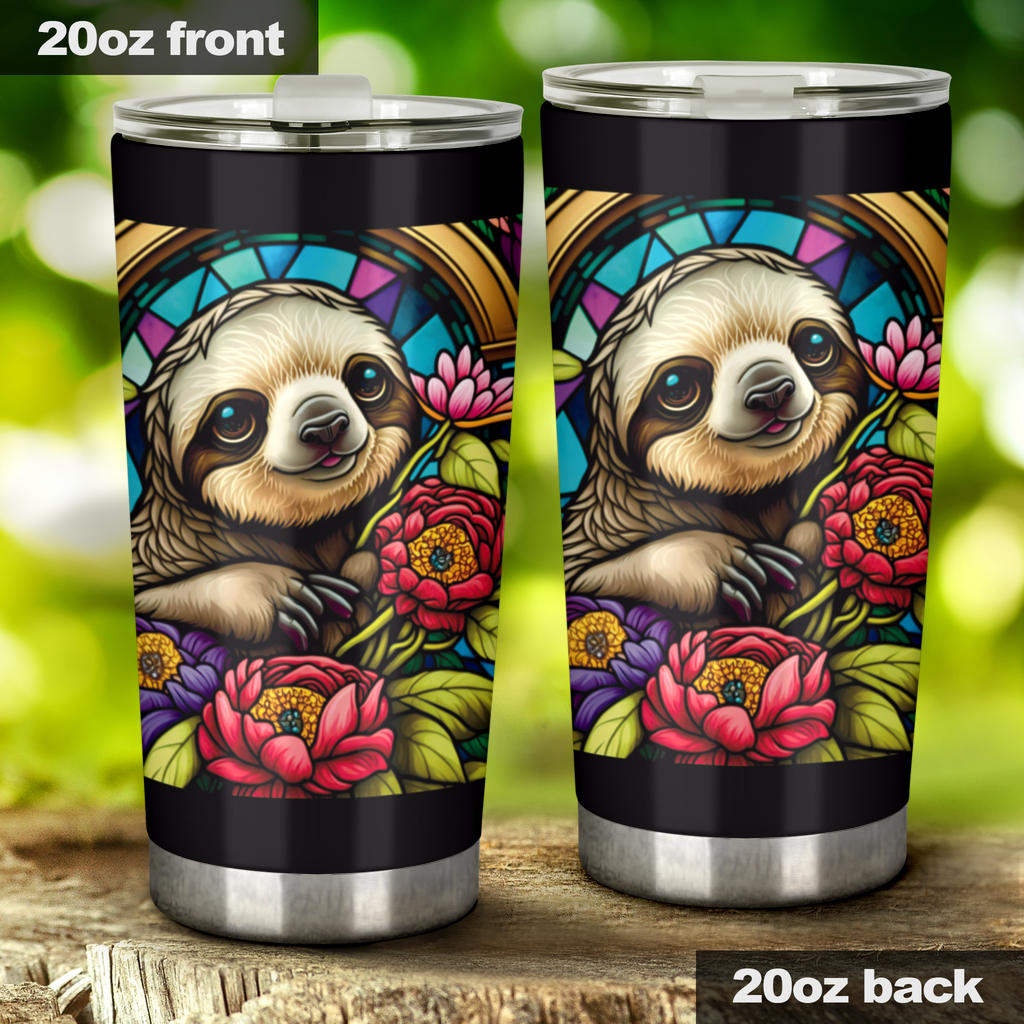 Sloth Tumbler 001 - Insulated hot & cold tumbler 20oz or 30oz