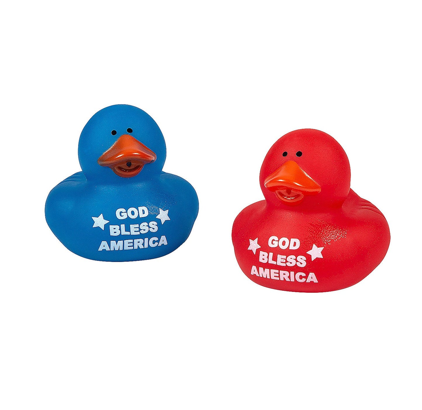 2" God Bless America Rubber Ducks