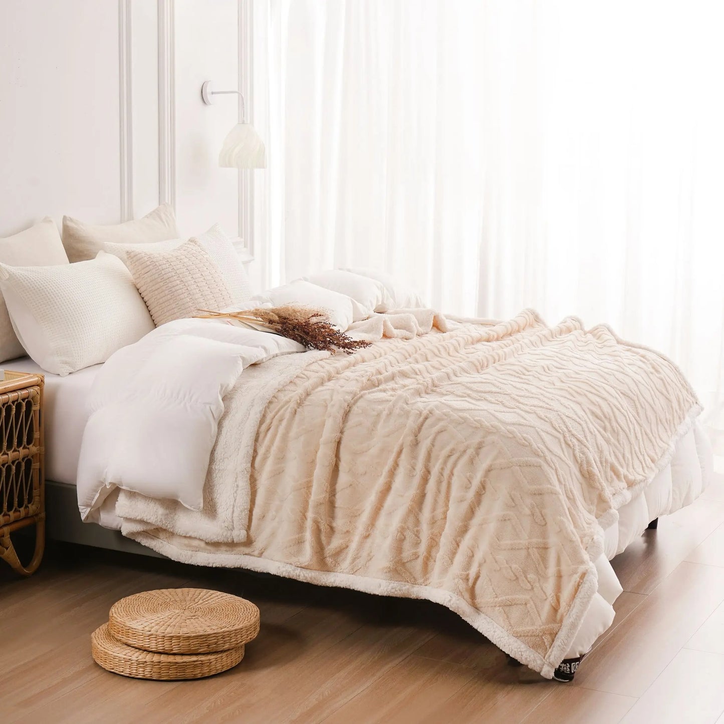 Jacquard Sherpa Weighted Blanket - 7lbs