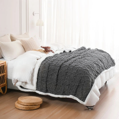 Jacquard Sherpa Weighted Blanket - 7lbs