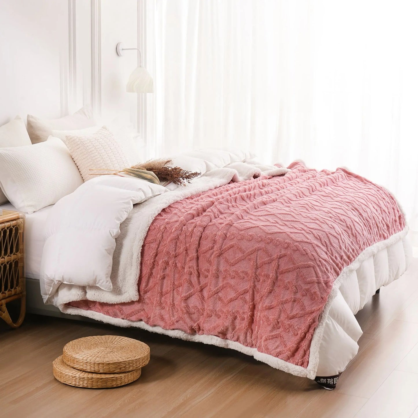 Jacquard Sherpa Weighted Blanket - 7lbs