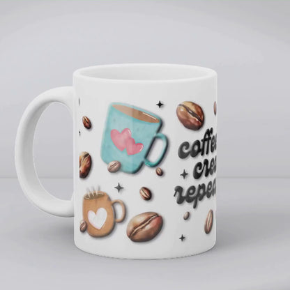 Coffee Mug - Coffee, Create Repeat - 11oz