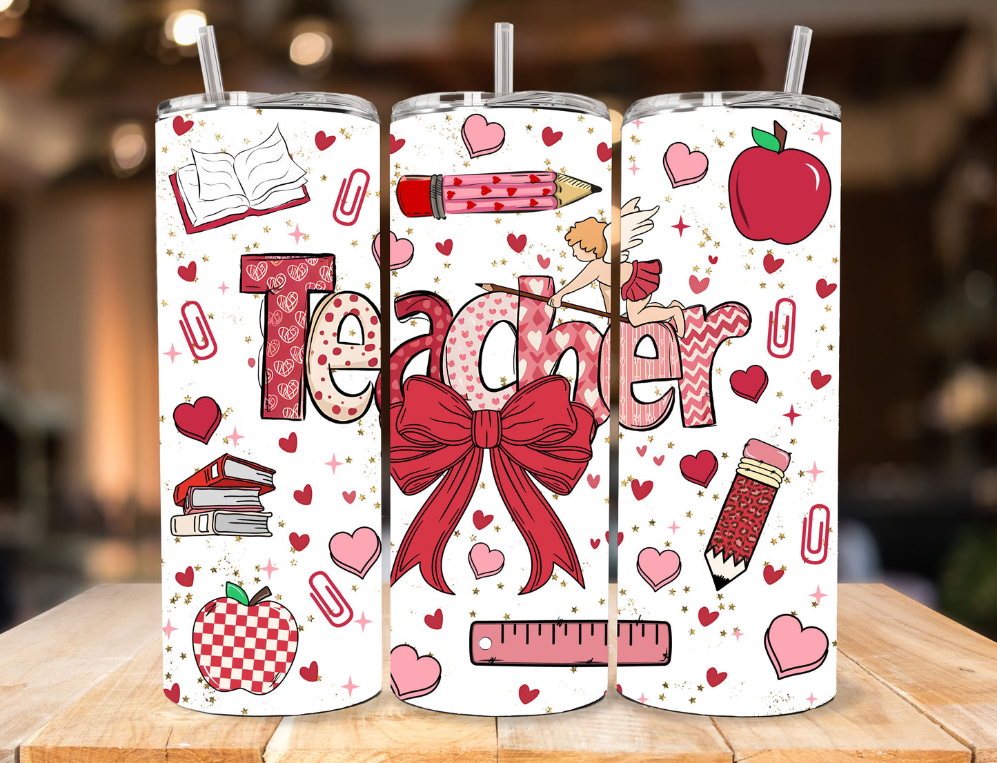 Valentine's Day - Teacher's Day Skinny Tumbler - 20oz or 30oz