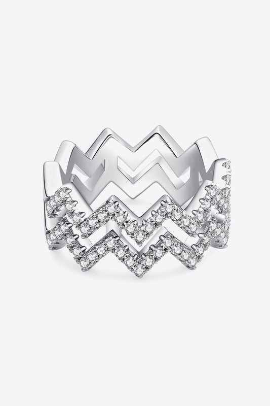 .76 Carat Adored Moissanite Zigzag Stacking Rings