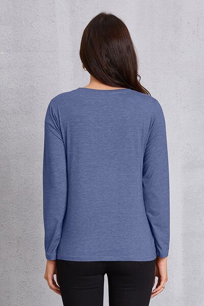 Graphic Round Neck Long Sleeve T-Shirt