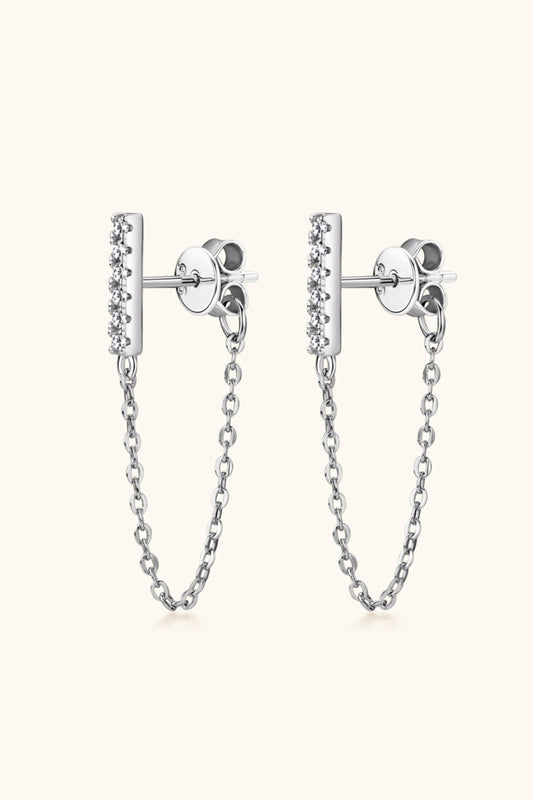 .14 Carat Moissanite 925 Sterling Silver Connected Earrings