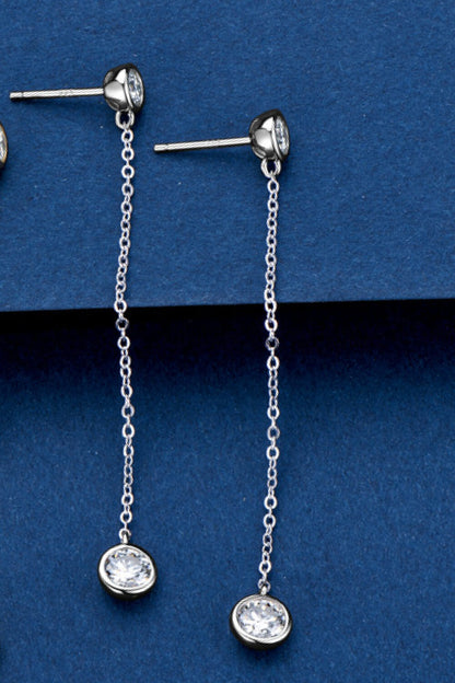 1.6 Carat Adored Moissanite Chain Earrings