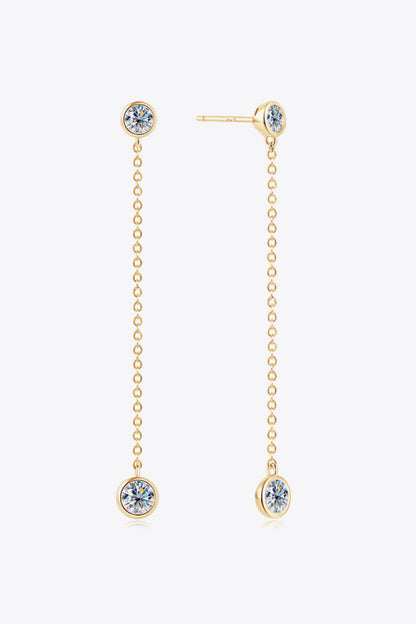 1.6 Carat Adored Moissanite Chain Earrings