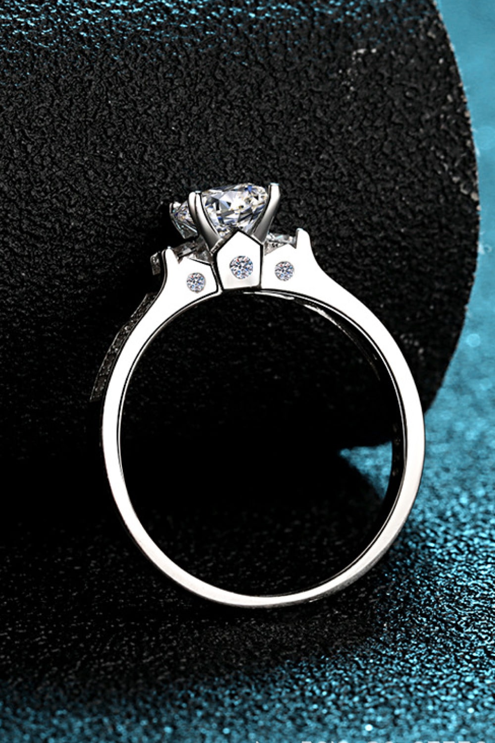 .8 Carat Lucky Charm Moissanite Rhodium-Plated Ring