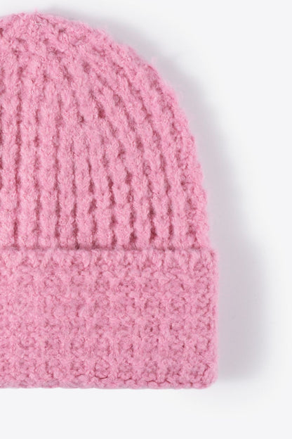 Waffle-Knit Cuff Beanie