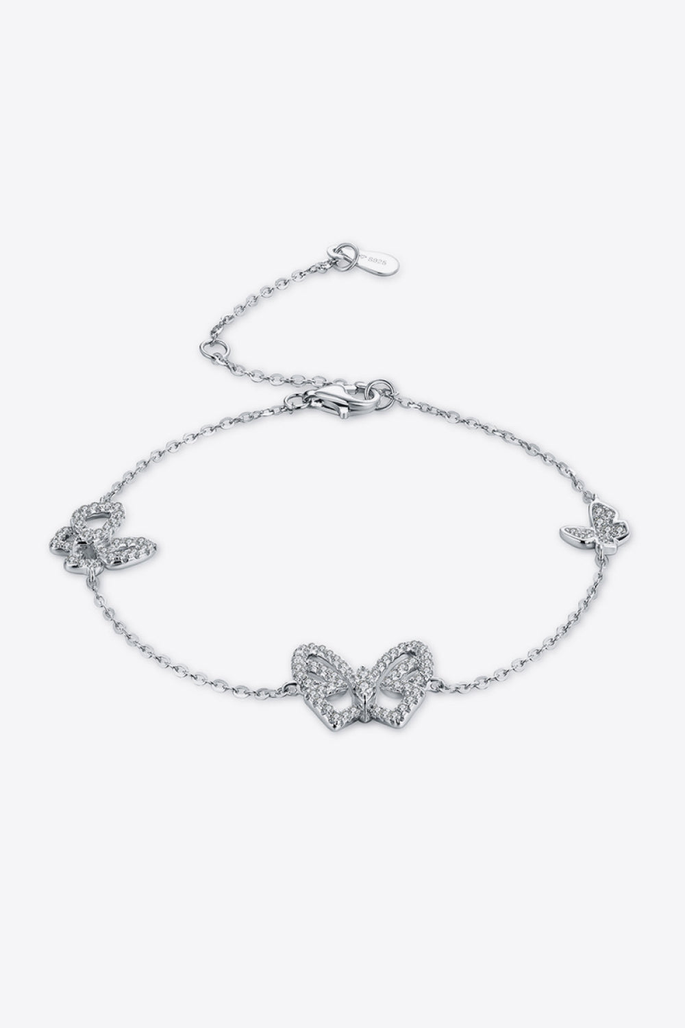 .48 Carat Moissanite Butterfly Shape Bracelet