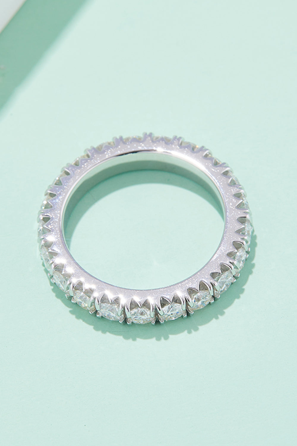 2.3 Carat Adored Moissanite 925 Sterling Silver Eternity Ring