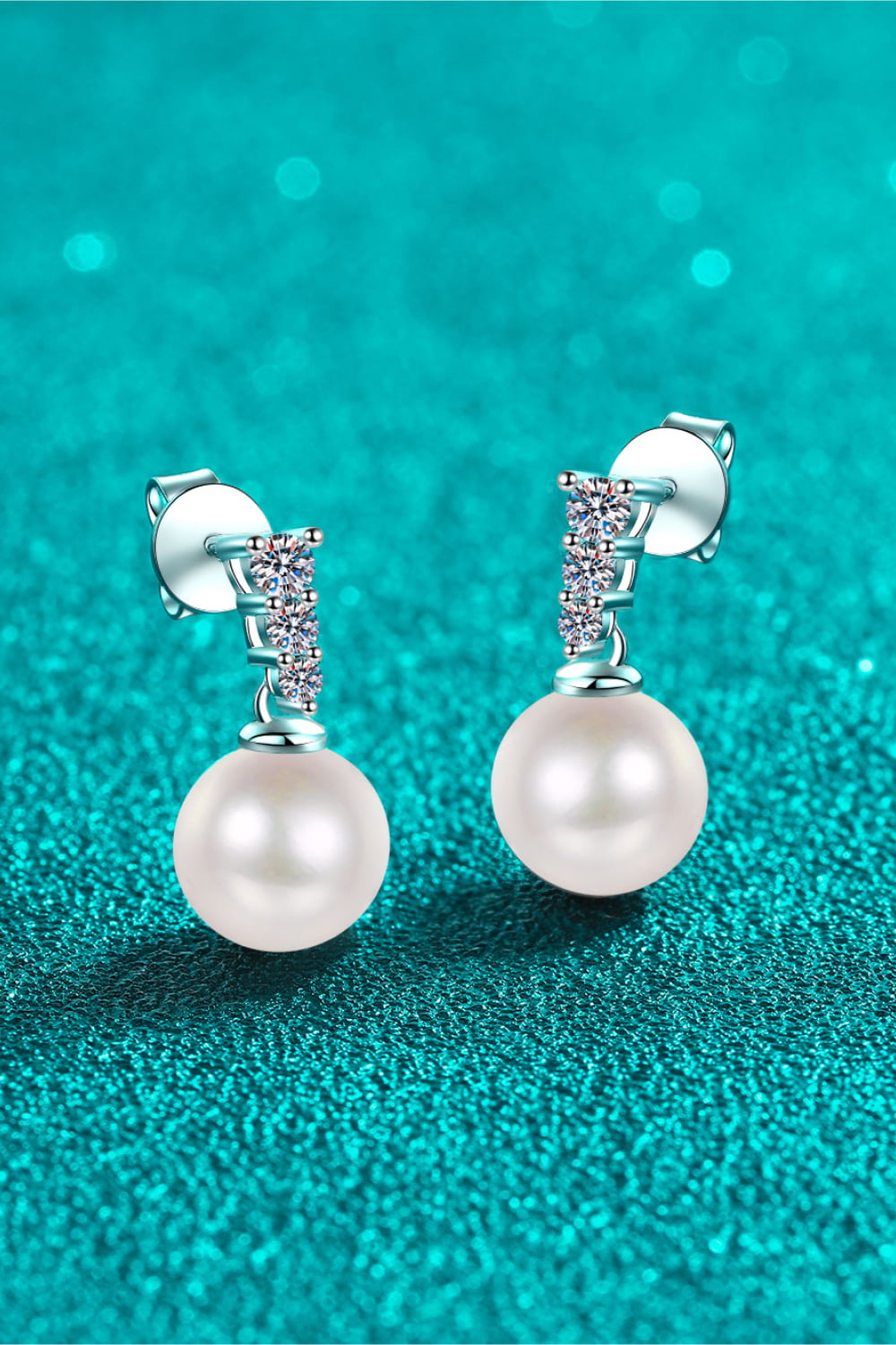 .23 Carat Moissanite Pearl Drop Earrings