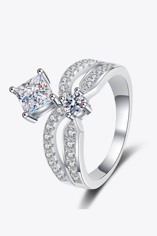 1.3 Carat 925 Sterling Silver Moissanite Crown Ring