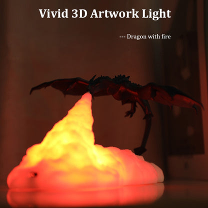 3D Printed Dragon LED Night Lamp