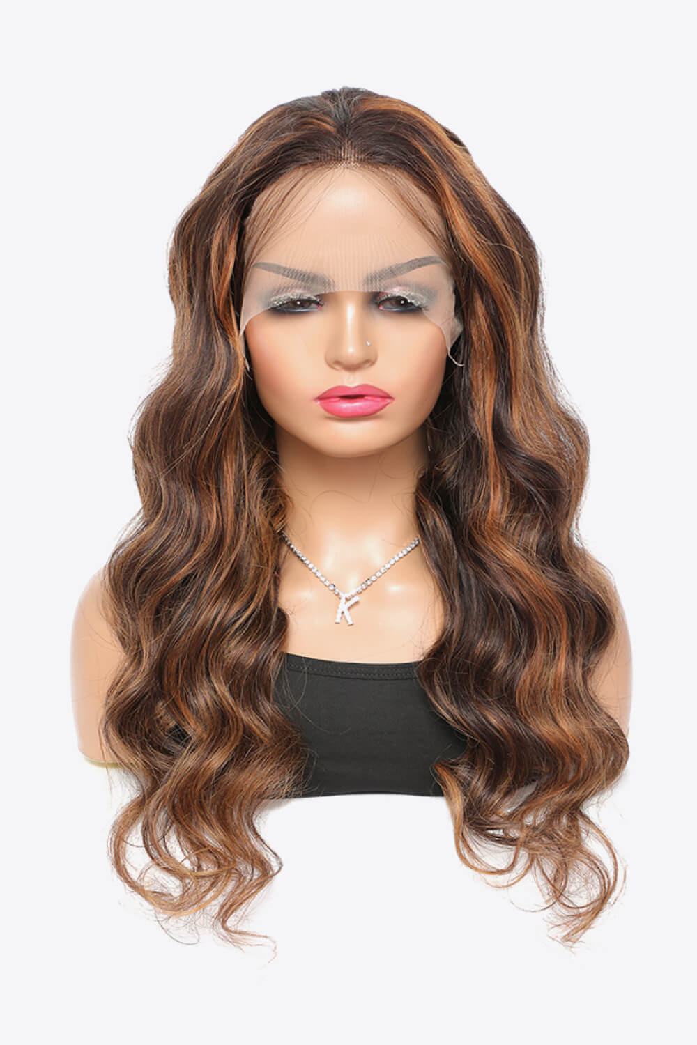 18" #P4/27 13x4 Lace Front Wigs Highlight Human Hair Body Wave150% Density