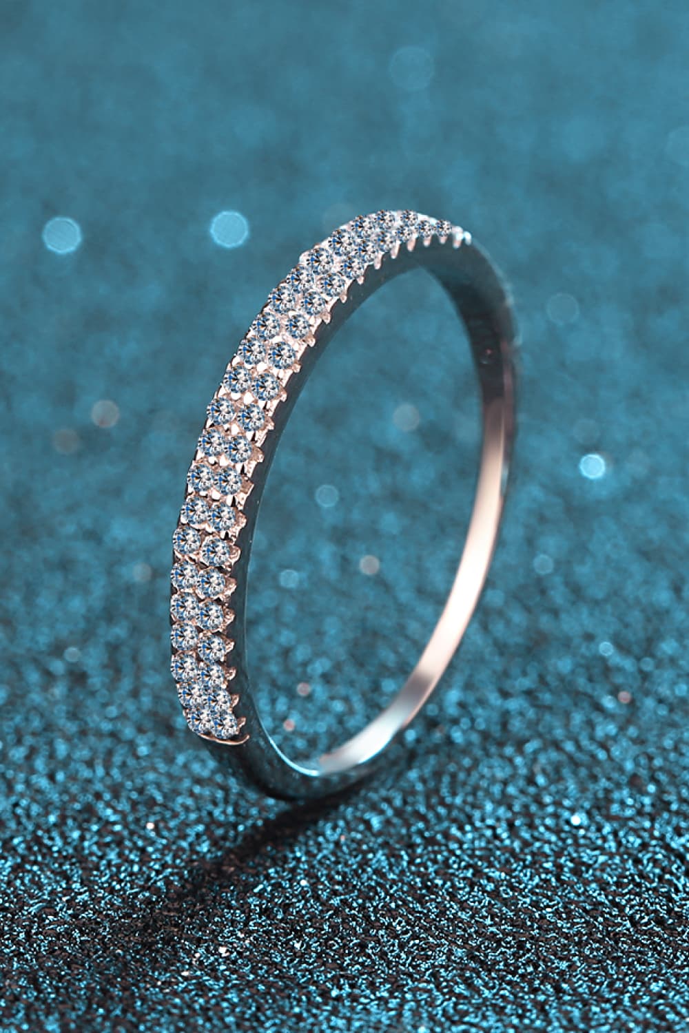 .23 Carat Moissanite 925 Sterling Silver Half-Eternity Ring