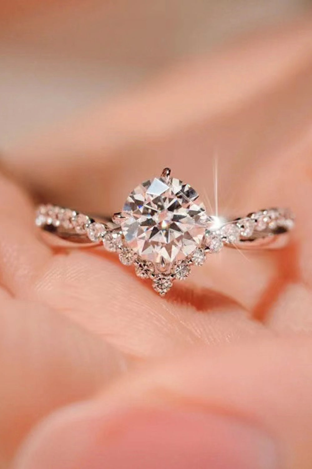 1 Carat Bold Beauty Moissanite Heart-Shaped Ring
