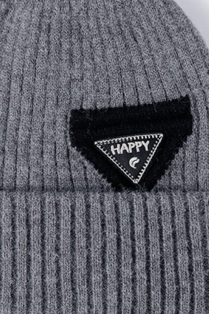 HAPPY Contrast Beanie