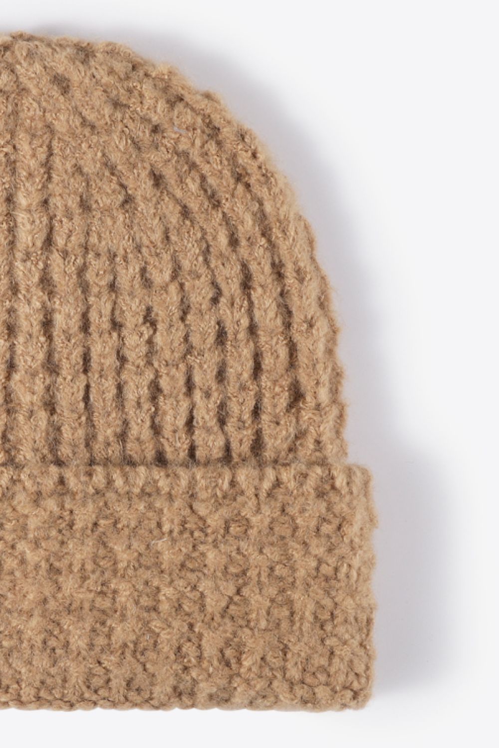 Waffle-Knit Cuff Beanie