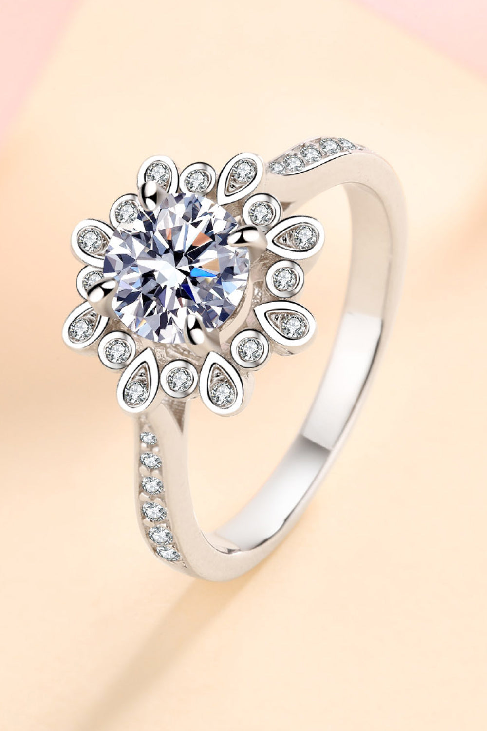 1 Carat Moissanite Can't Stop Your Shine 925 Sterling Silver Ring