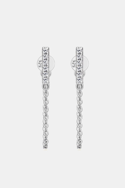 .14 Carat Moissanite 925 Sterling Silver Connected Earrings