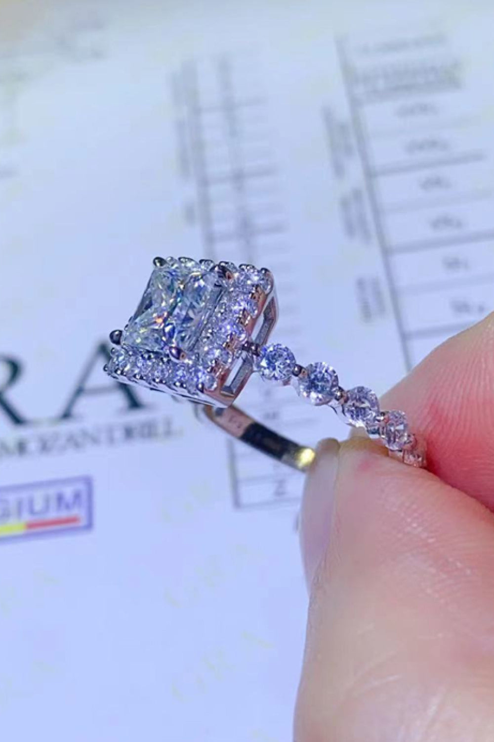 1 Carat Adored Moissanite Square Ring