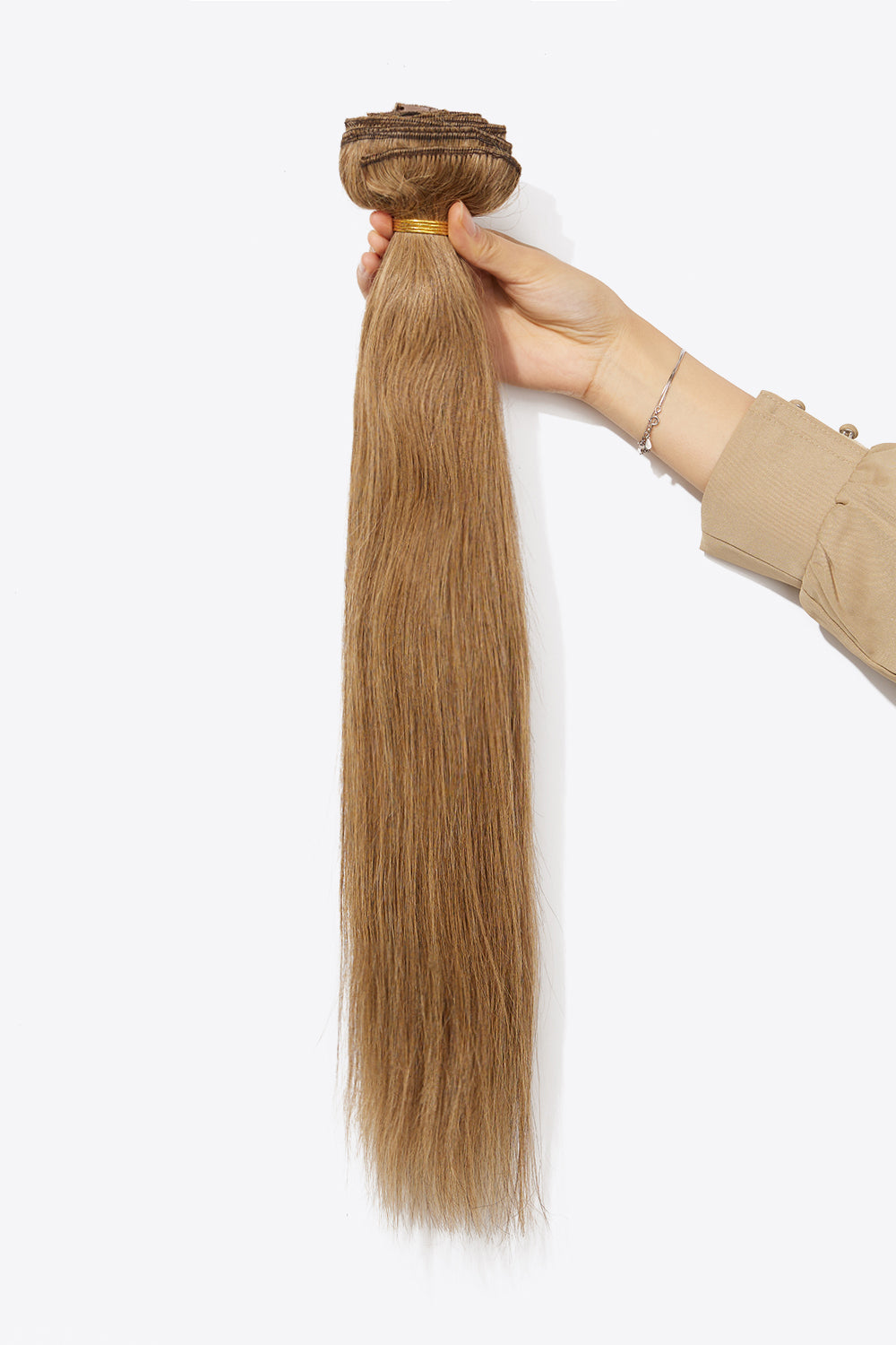 16'' 140g #10 Clip-in Hair Extensions Human Virgin Hair