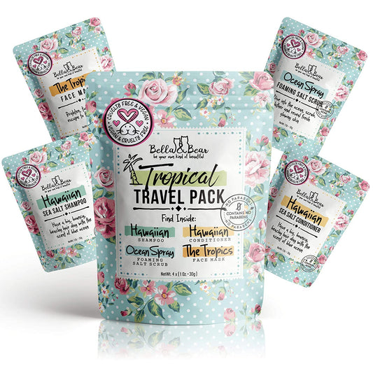 Bella & Bear - Tropical Travel Pack 1oz Mini Sachet x 4 - Gift Set