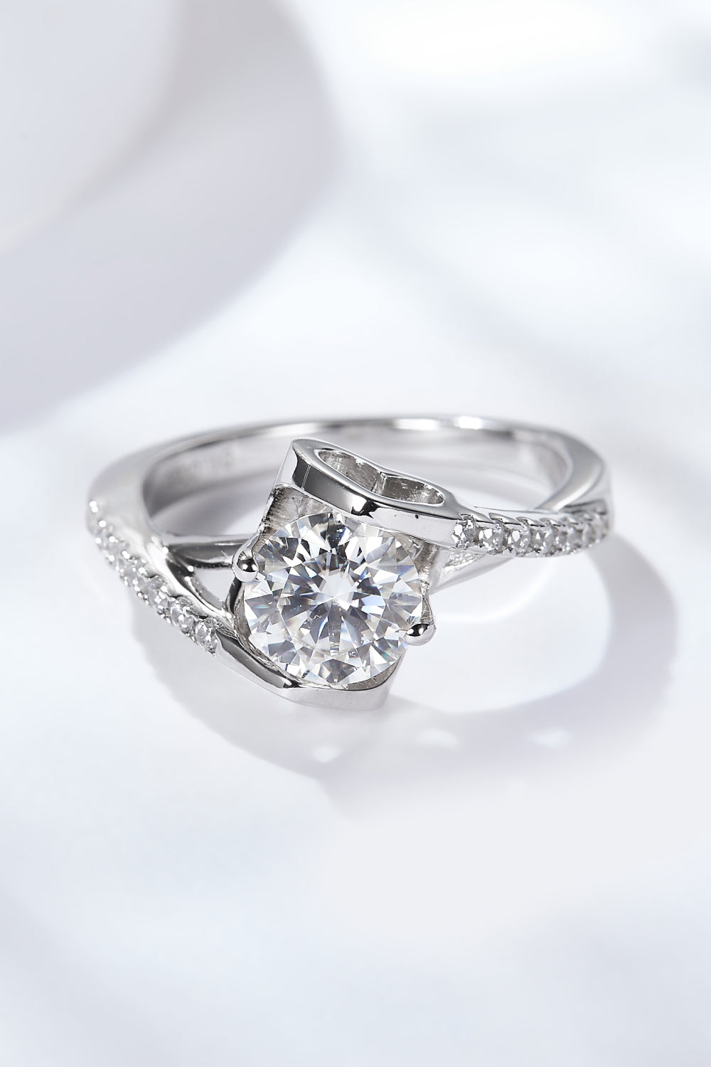 .5 Carat Limitless Love Platinum-Plated Moissanite Ring