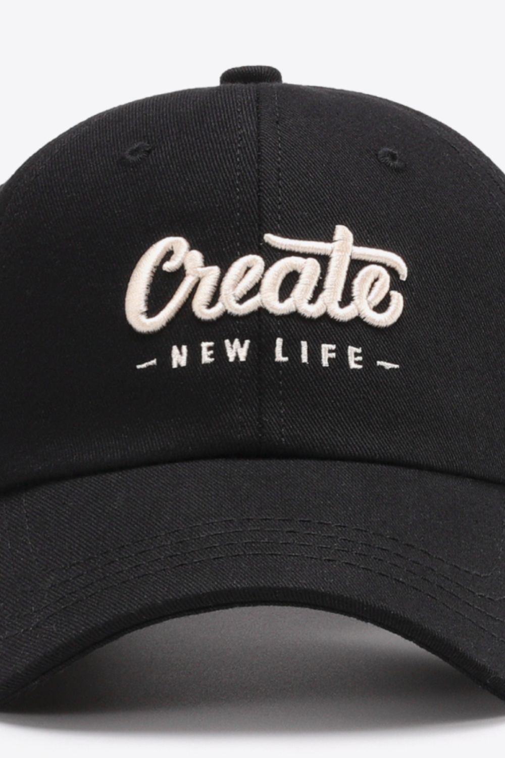 CREATE NEW LIFE Adjustable Cotton Baseball Cap