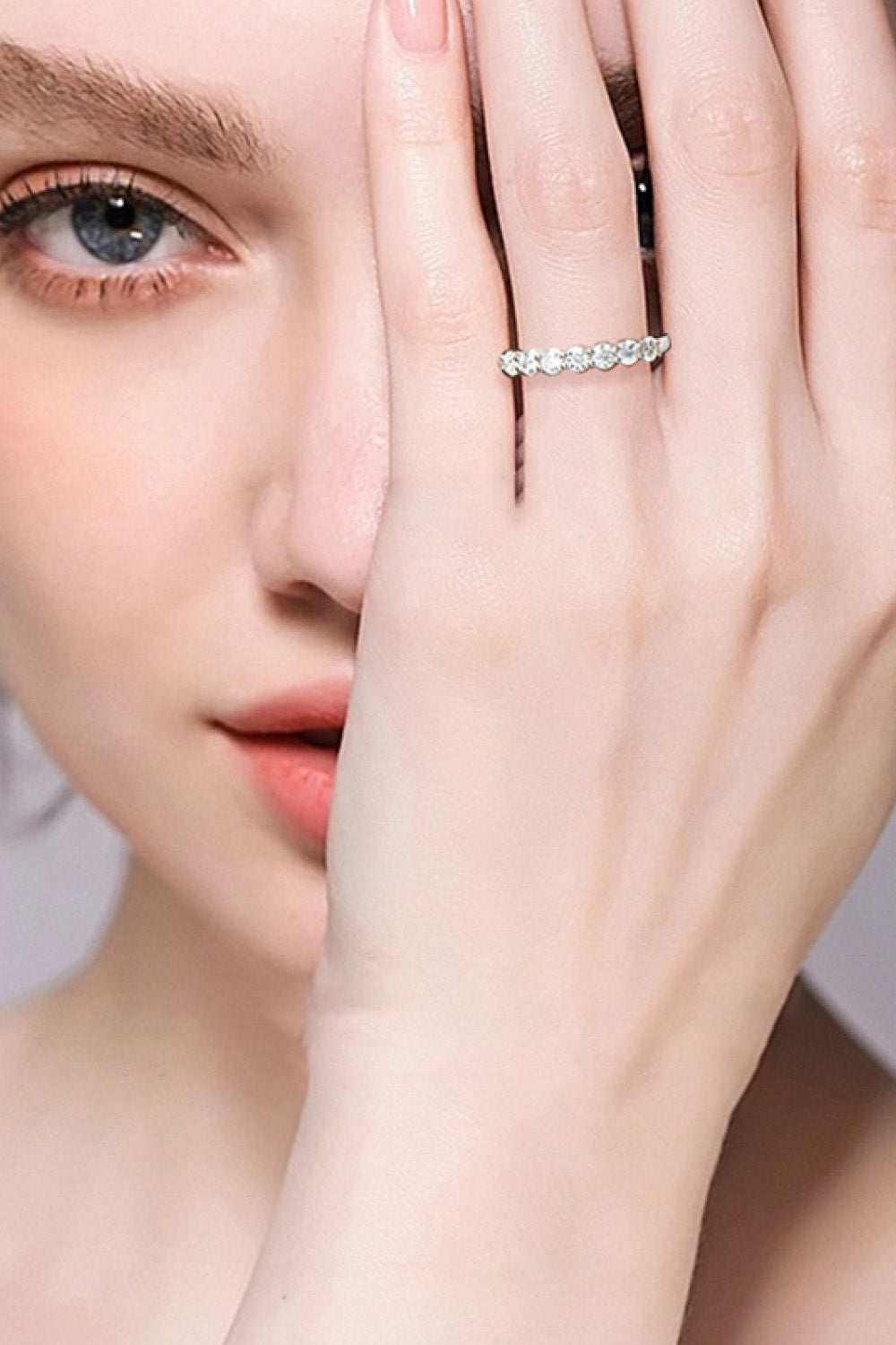 .7 Carat Can't Stop Your Shine Moissanite Platinum-Plated Ring