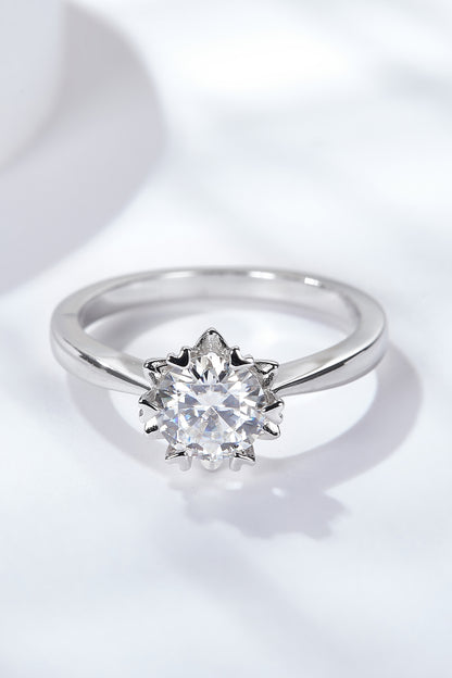 .5 925 Sterling Silver Solitaire Moissanite Ring