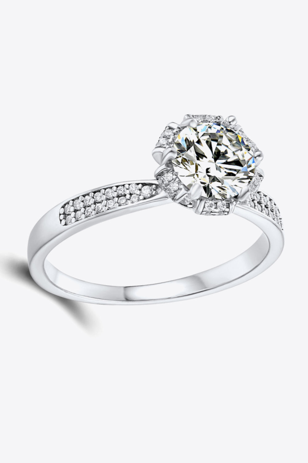 1 Carat Moissanite 925 Sterling Silver Ring