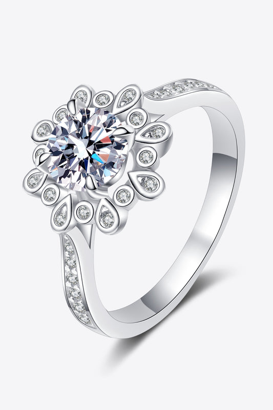 1 Carat Moissanite Can't Stop Your Shine 925 Sterling Silver Ring