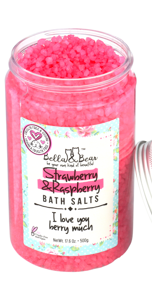 Bella & Bear - Strawberry & Raspberry Bath Salts 17.6oz