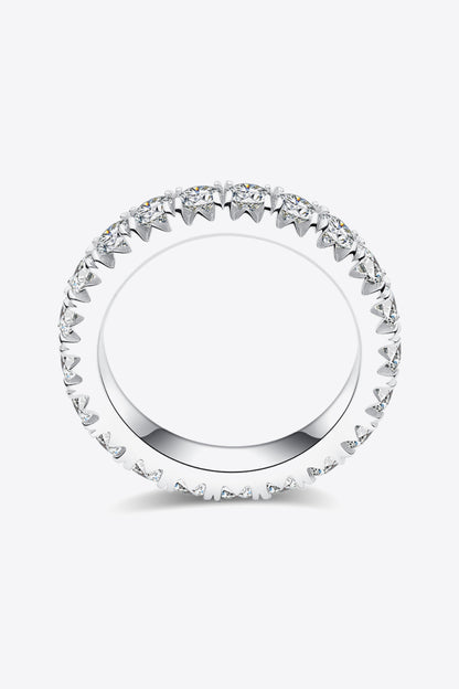 2.3 Carat Moissanite 925 Sterling Silver Eternity Ring