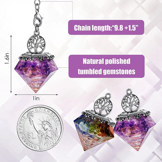 2 Pieces Chakra Pendulum Crystal