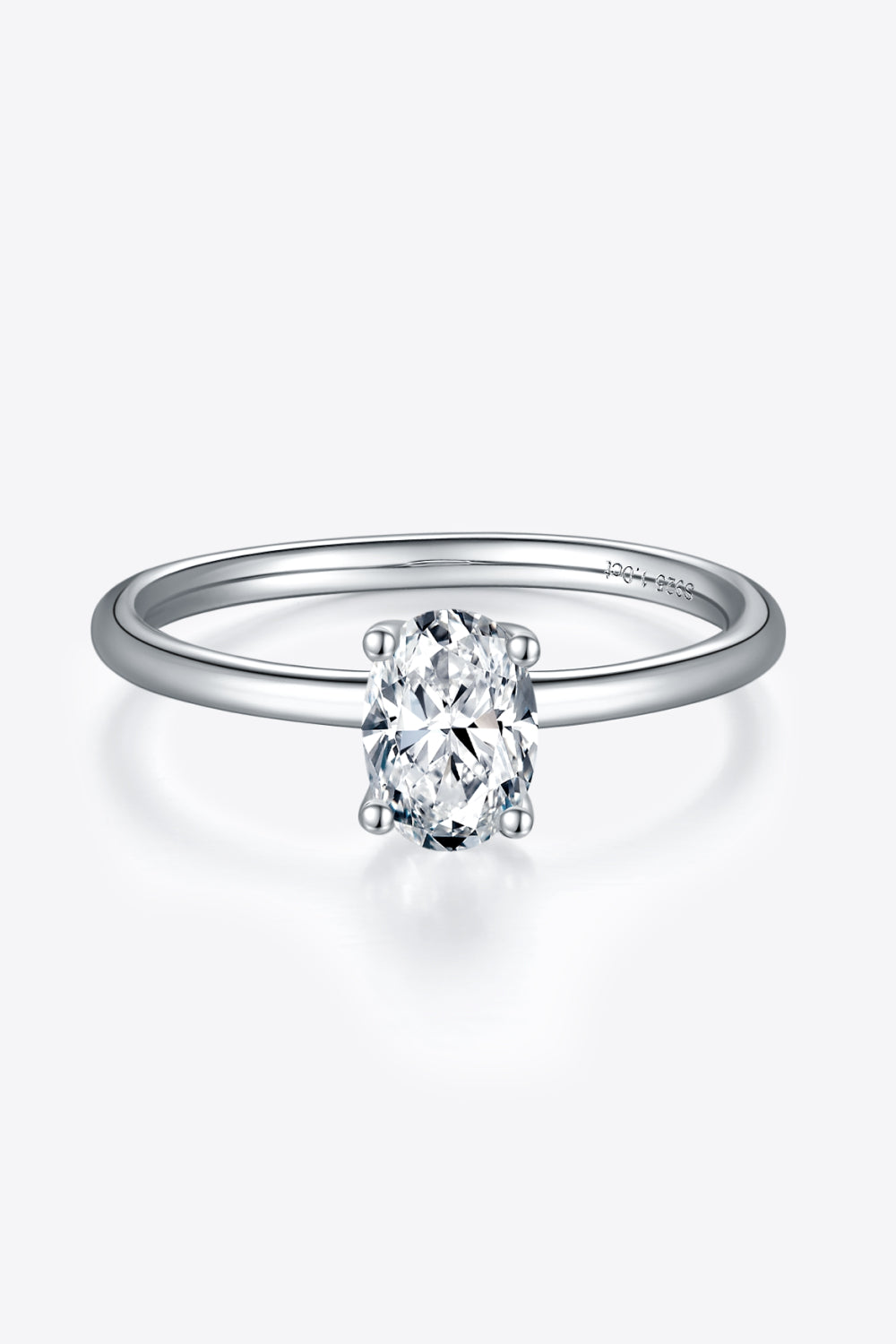 1 Carat Moissanite 925 Sterling Silver Solitaire Ring