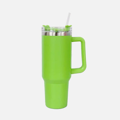 Stainless Steel Tumbler with Handle and Straw - 40oz