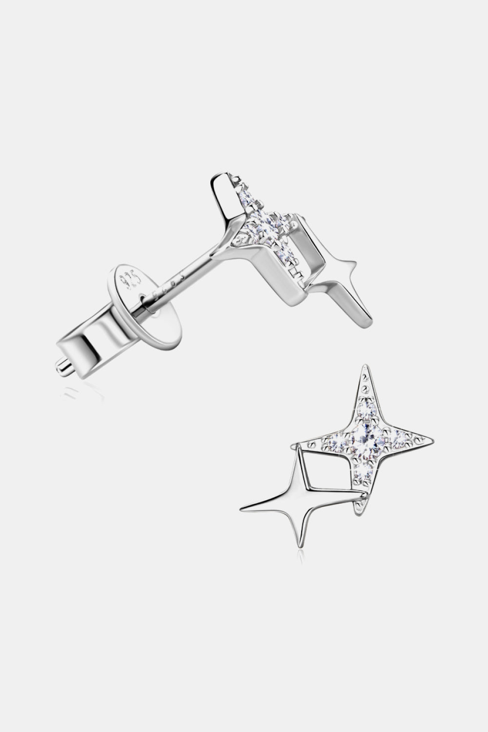 .1 Carat Moissanite 925 Sterling Silver Star Shape Earrings