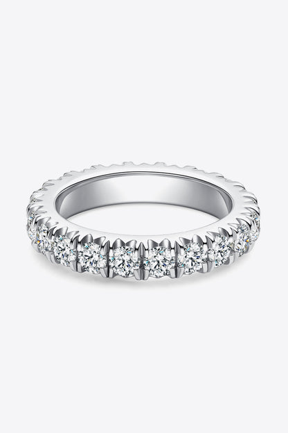 2.3 Carat Adored Moissanite 925 Sterling Silver Eternity Ring