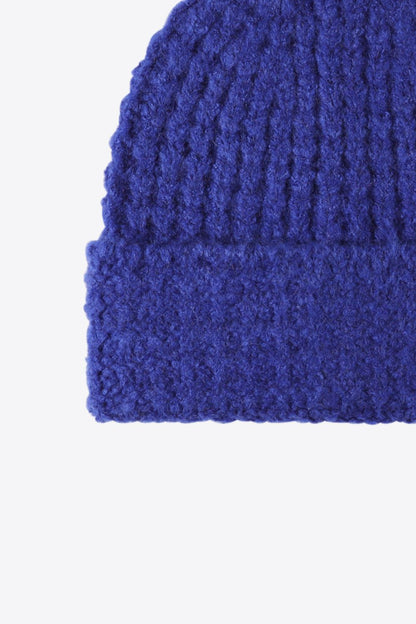 Waffle-Knit Cuff Beanie